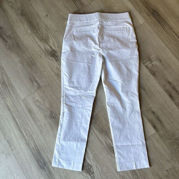 Kim Rogers White Pull On Stretch Cropped Ankle Pants Size 10 - Picture 4 of 6